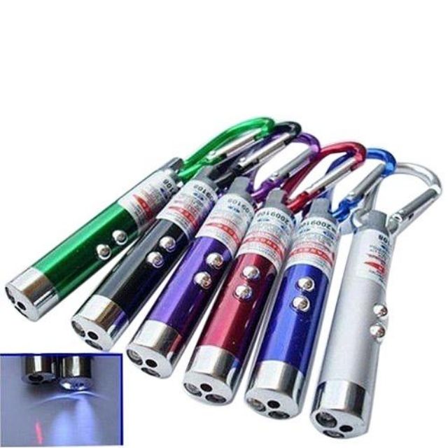 Móc Khóa Đèn laser 3 trong 1 soi tem - tiền giả, laser