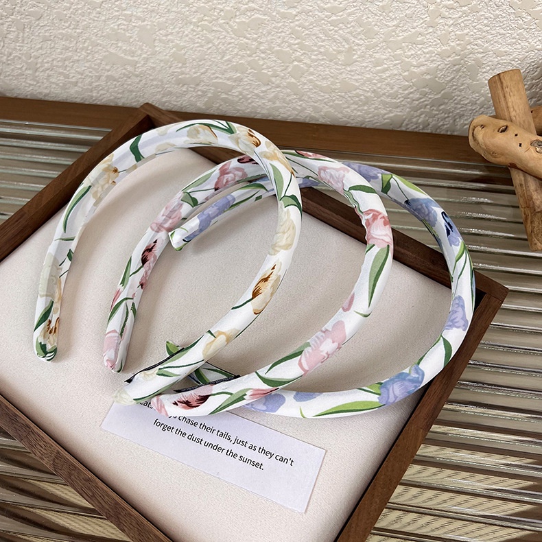 Băng đô HAIMEIKANG cài tóc họa tiết hoa tulip đơn giản tinh tế cho nữ
