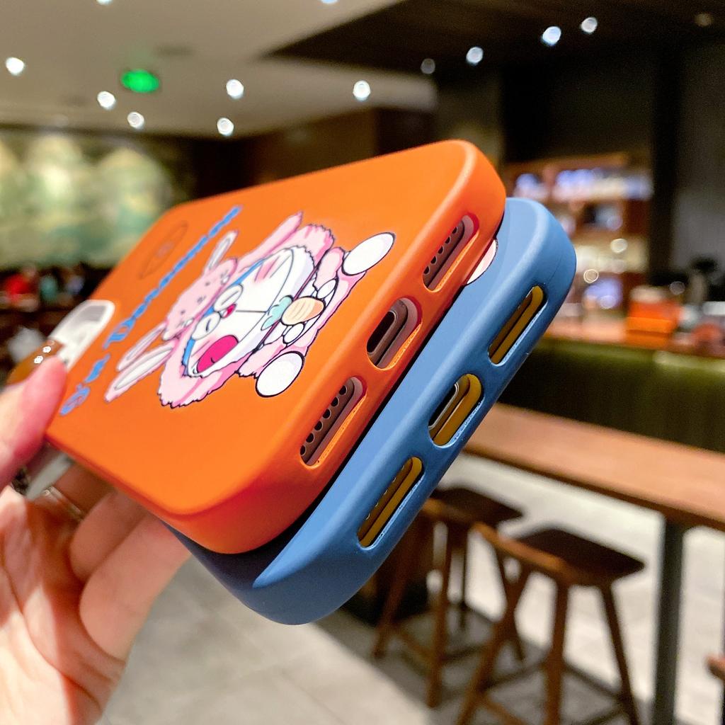 Ốp điện thoại TPU in hình Doraemon 3 trong 1 cho IPhone 13 12 11 7Plus X Xs Max XR