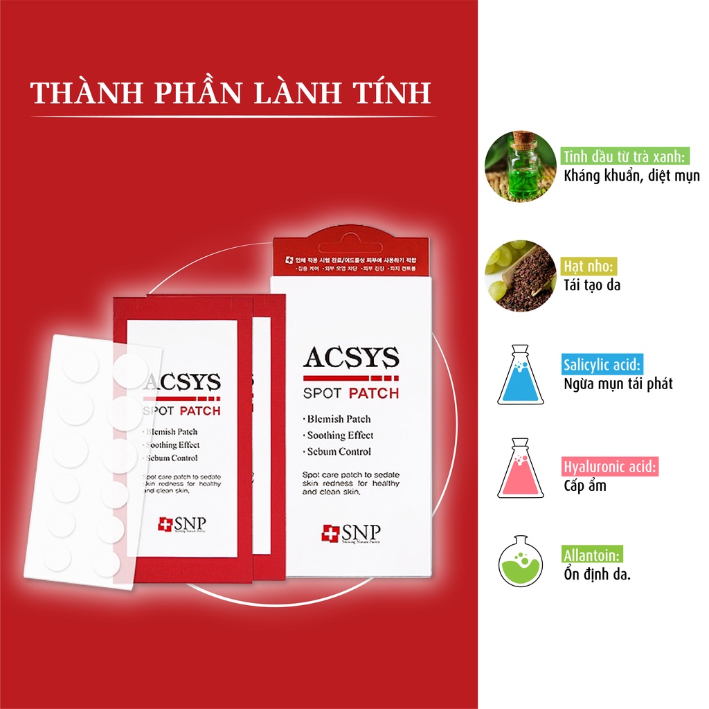 Miếng Dán Đầu Mụn Acsys SNP Acsys Spot Patch