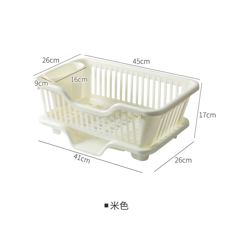 Rổ úp đựng bát chén đĩa có khay hứng thoát nước tiện lợi