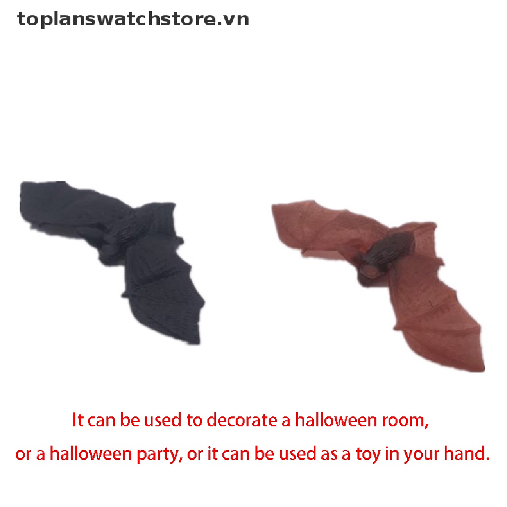 Set 10 Con Dơi Bằng Nhựa PVC Trang Trí Halloween