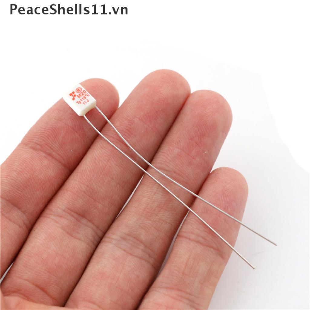 [PeaceShells11] 10 Chiếc Mới M20 TF 115°C Cầu Chì Nhiệt 250V 2A 0 0 0 0 0