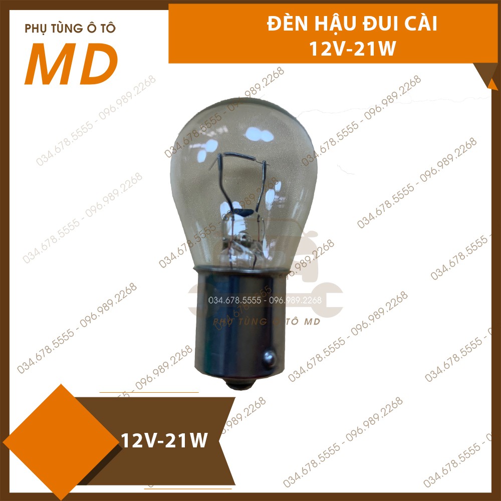 [Mã LIFE1404ALL50K giảm 10% đơn 200K] Hộp 10 Bóng Đèn Hậu Ô Tô Chân Cài Một Tóc12V 21W. Bóng Đèn Hậu xe hơi con cú