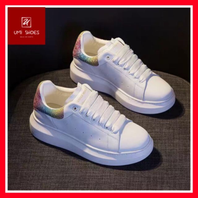 [FREESHIP + FULL BOX] Giày thể thao nữ MCQ gót nhũ phản quang phát sáng mã 888 đế 3cm hot hit | BigBuy360 - bigbuy360.vn