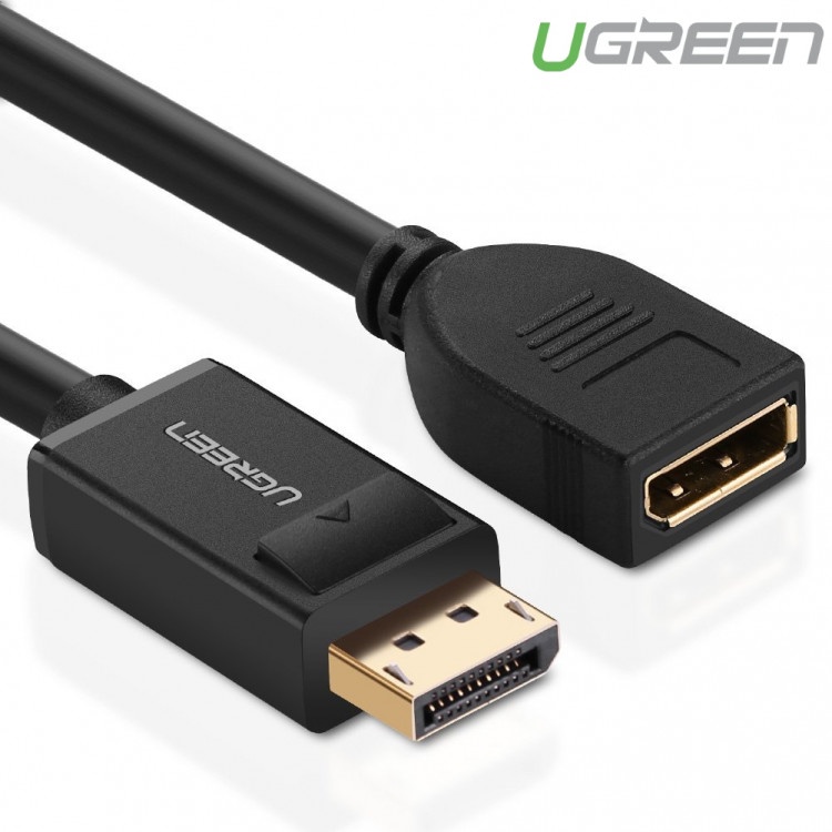 Cáp nối dài Displayport 4k x 2k UGREEN 20407(màu đen 0.25m) Chính Hãng