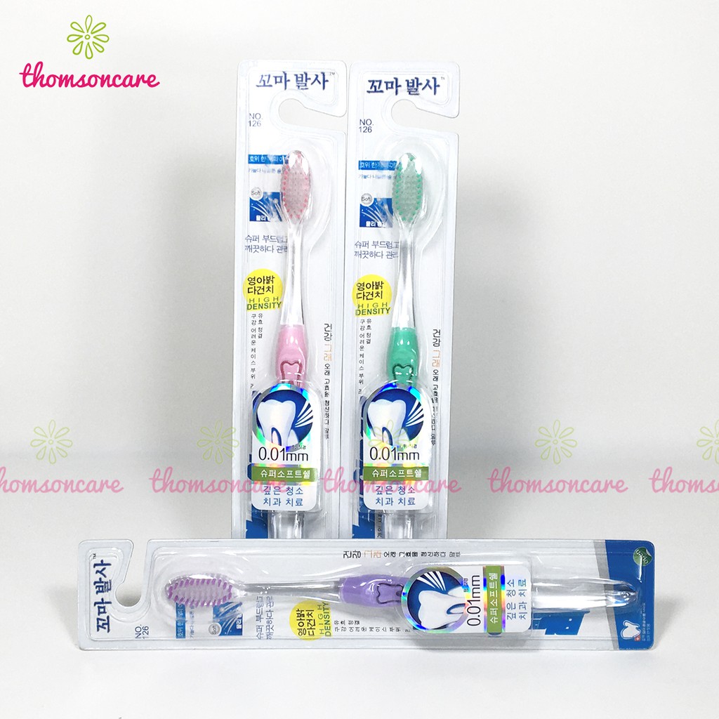 Bàn chải đánh răng Hàn Quốc, siêu mềm 0.01mm cho người lớn, chăm sóc răng miệng, vệ sinh sau ăn