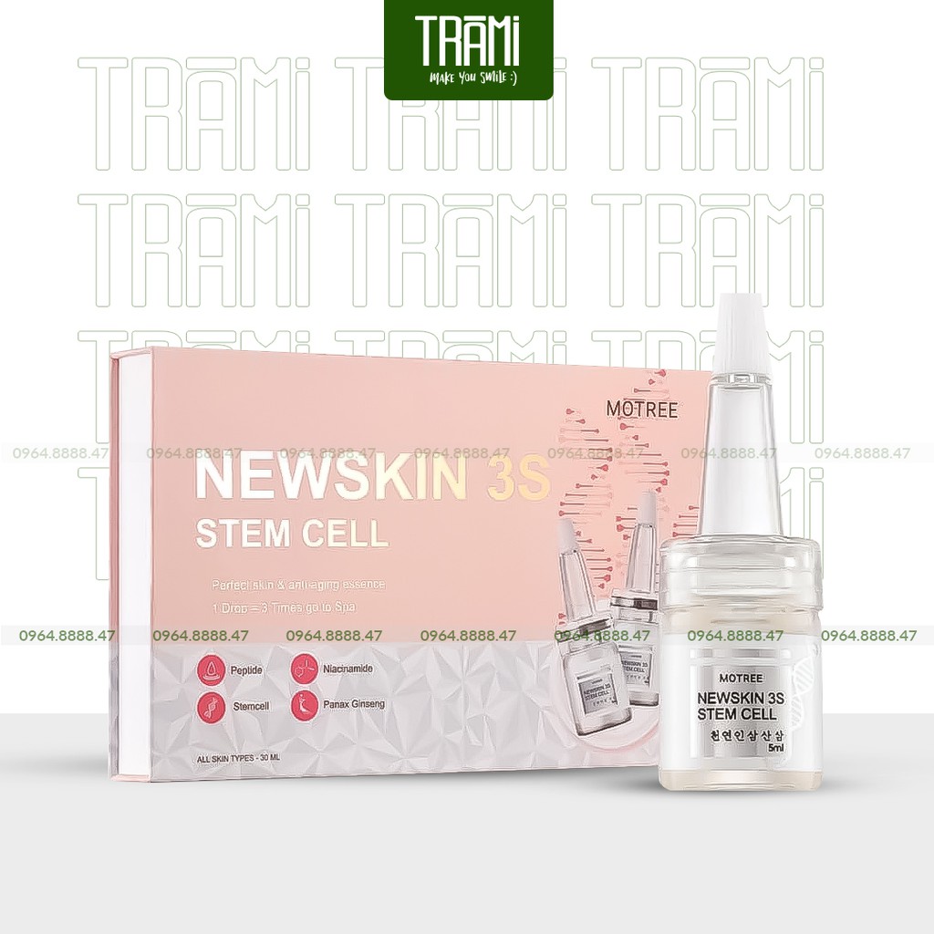 [CHÍNH HÃNG + QUÀ TẶNG] Serum Hack Tuổi Newskin 3S Stem Cell, Trẻ Hoá Làn Da, Căng Bóng Mịn Màng, Trắng Hồng Rạng Rỡ