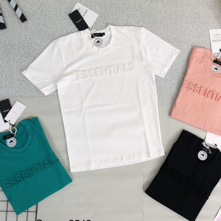 Áo thun nam nữ 🌵ĐỦ SIZE 🌵 Áo T shirt Essentials logo nổi TN, 100% cotton xuất xịn,chuẩn form,trẻ trung, thanh lịch