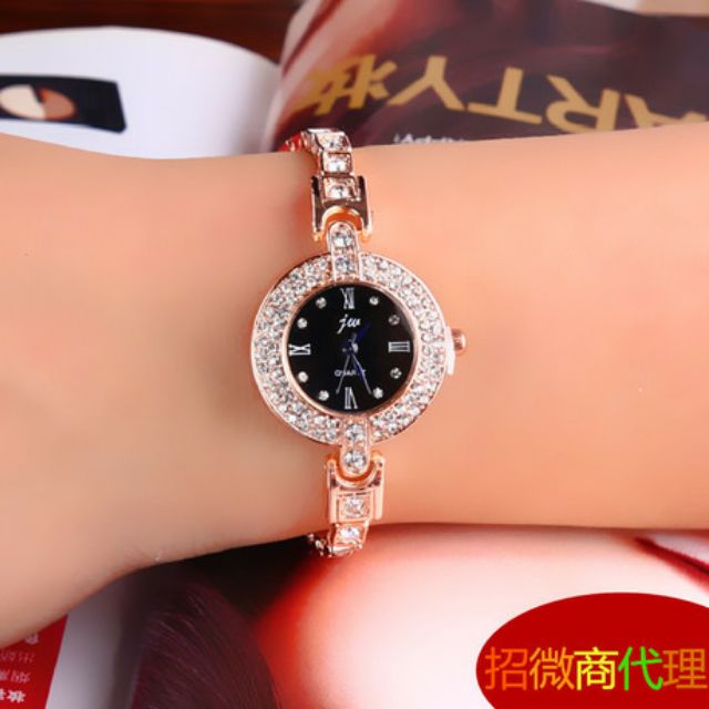 (Thanh lý 150k --&gt;79k) Đồng Hồ Nữ JW Vành Đính Đá Case 26mm Nhỏ Xinh