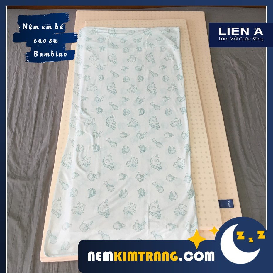 Nệm em bé cao su Liên Á Bambino (02cm - Nhiều kích thước) - NGỦ NGON, ÊM ÁI