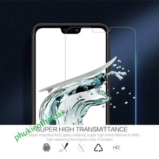 Cường lực Huawei Nova 3e hiệu Nillkin Amazing H+ Pro loại tốt nhất 2.5D/ 0.2mm ( tặng keo chống hở mép )