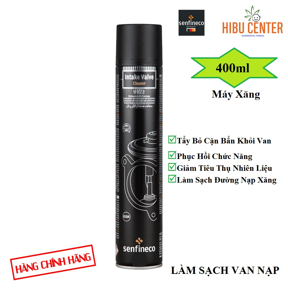 {Chuyên Nghiệp} Dung Dịch Vệ Sinh Hệ Thống Van Đầu Vào Senfineco 9972 – 400ML Intake Valve Cleaner – Hàng Chính Hãng