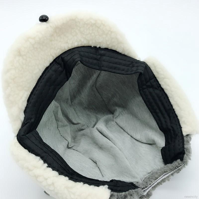 Mũ lông thiết kế có tai và dây buộc bằng chất liệu lông nhung giữ ấm dễ thương cho trẻ