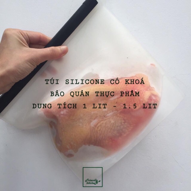 TÚI SILICONE CÓ KHOÁ BẢO QUẢN THỰC PHẨM