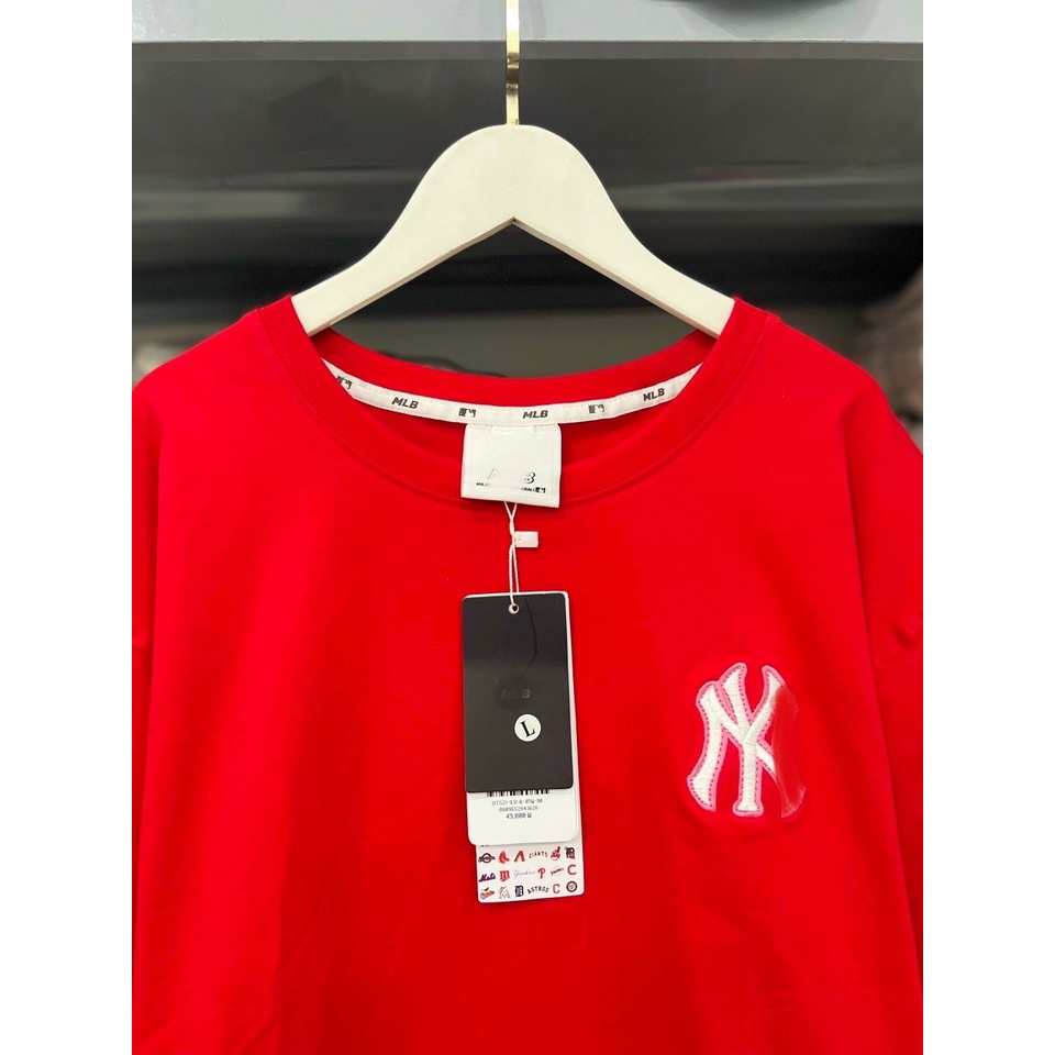 Áo thun nữ MLB mickey đỏ xuất xịn 2021 phông vnxk chất cotton xịn co giãn 4 chiều đỏ