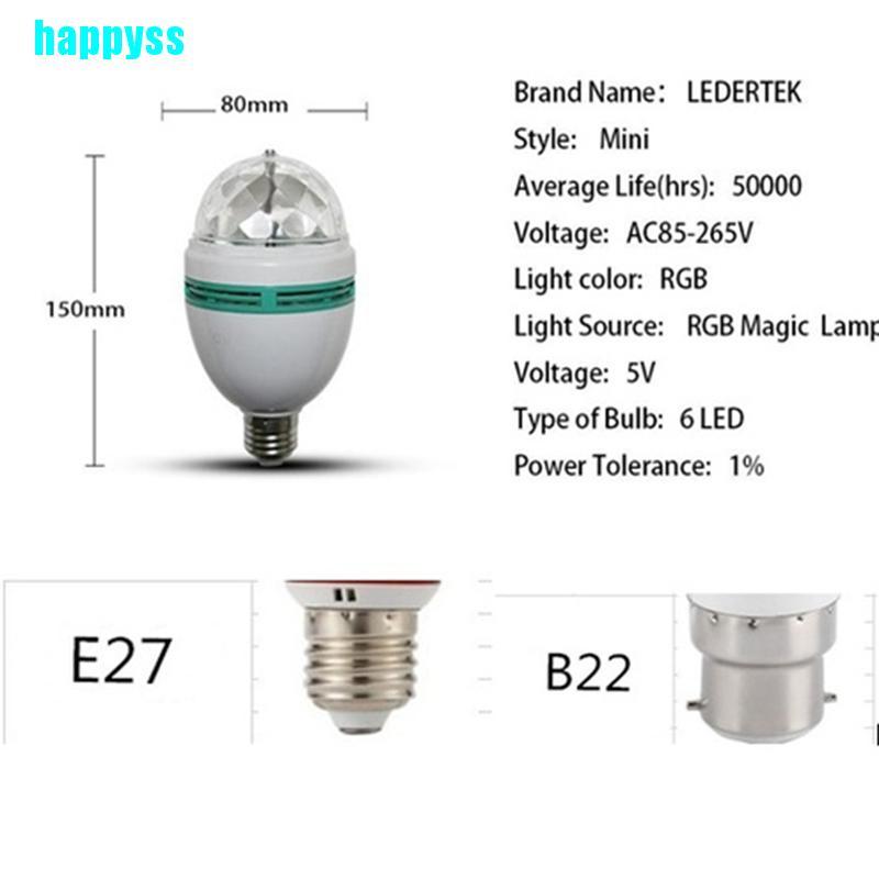 Bóng Đèn Led Xoay B22 / E27 Nhiều Màu Cho Sân Khấu