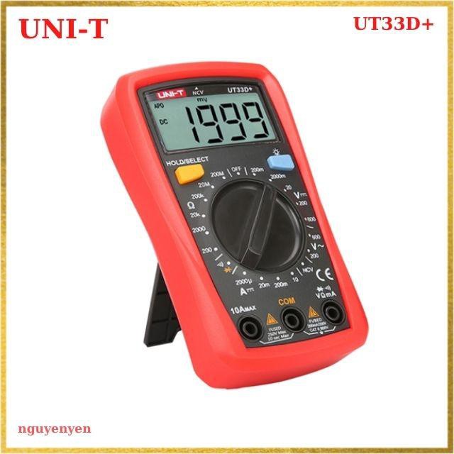 [CHUẨN] Đồng Hồ Đo VOM Đa năng Vạn Năng UNI-T UT33D+ Điện Tử Kỹ Thuật Số NCV Dò Dây Không Tiếp Xúc 200MegaOhm