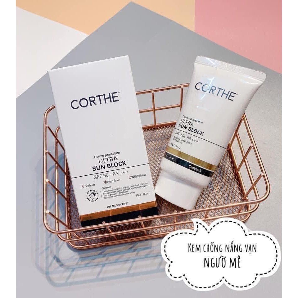 KEM CHỐNG NẴNG CORTHE DERMO PROTECTION ULTRA SUN BLOCK SPF50+
