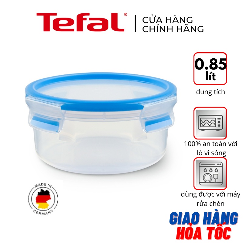 Hộp nhựa tròn Tefal Masterseal Fresh K3022322 - 850ml - xanh