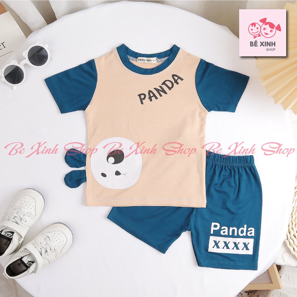 Đồ Bộ Thun Lạnh Cộc Tay Cho Bé Trai Bé Gái MinKy Mom [Chuẩn Đẹp] Bộ đồ bộ Cộc Ngắn Tay cho bé trẻ em GẤU PANDA hot