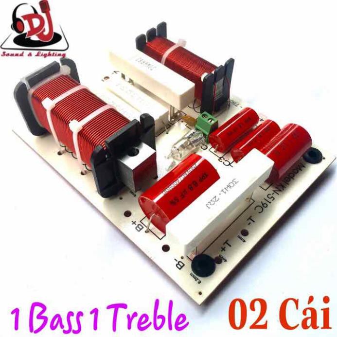 Mạch phân tần loa 1 bass 1 treble 02 cái mạch KN-519, mặc phân âm