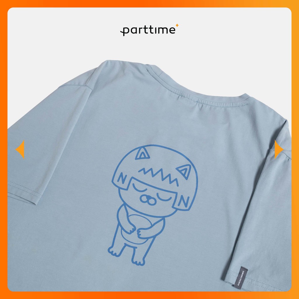 Áo Phông Nam Nữ Tay Ngắn Không Cổ Thấm Hút Kakao Tee 📸HOT📸Áo Thun Unisex Tay Ngắn Cotton Chính Hãng Kakao Friends