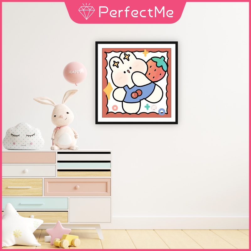 Bộ tranh đính đá 5D họa tiết hoạt hình động vật dễ thương độc đáo DIY 30x30cm