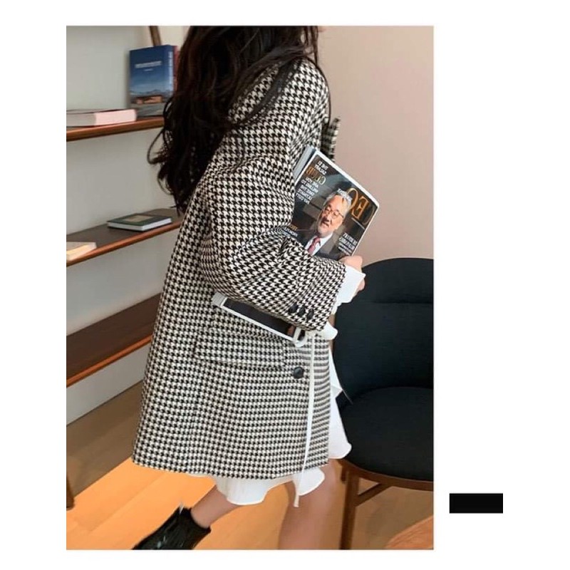 Áo Khoác Vest Carô Phong Cách Hàn Quốc | BigBuy360 - bigbuy360.vn