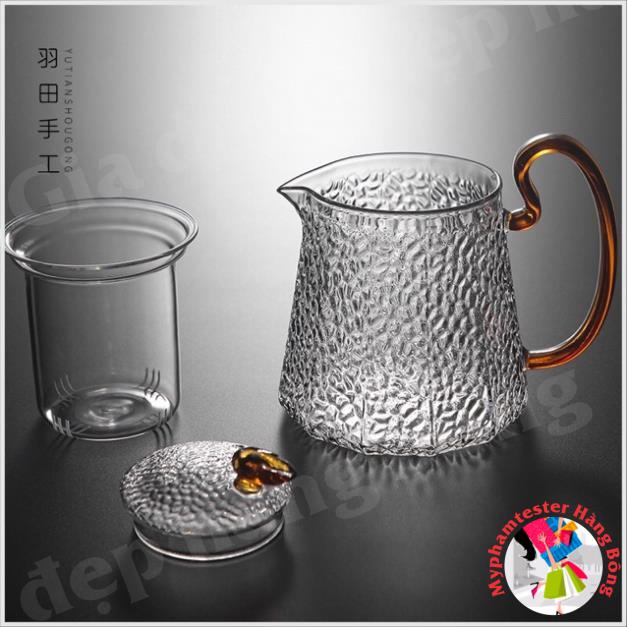 (HÀNG ĐẸP) Ấm rót lọc thuỷ tinh 600ml