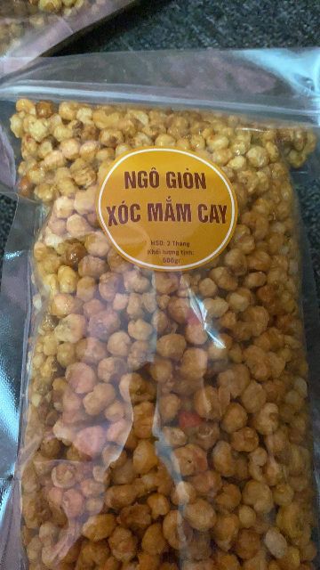 1kg Ngô nếp sấy hành, ngô giòn xóc mắm cay