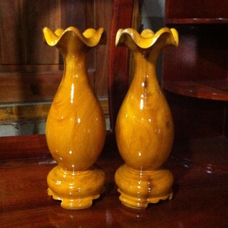 CẶP LỤC BÌNH GỖ MÍT CAO 30CM X 10CM