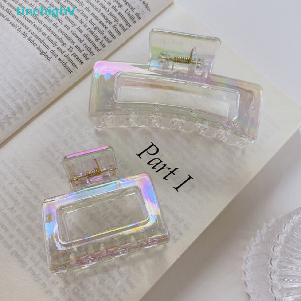 Kẹp Tóc Càng Cua Màu Laser Gradient Ngọt Ngào Thời Trang Mùa Hè Cho Nữ