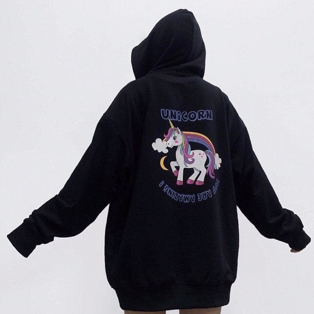 Hoodie zip unicorn - áo khoác unisex | BigBuy360 - bigbuy360.vn