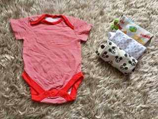 Combo set 4 body xuất anh 3-24m