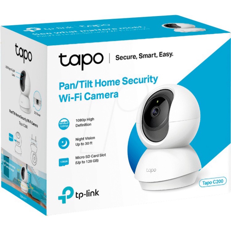 Camera Wi-Fi An Ninh Gia Đình Quay Quét TPlink Tapo C200 - Bảo hành chính hãng 24 tháng