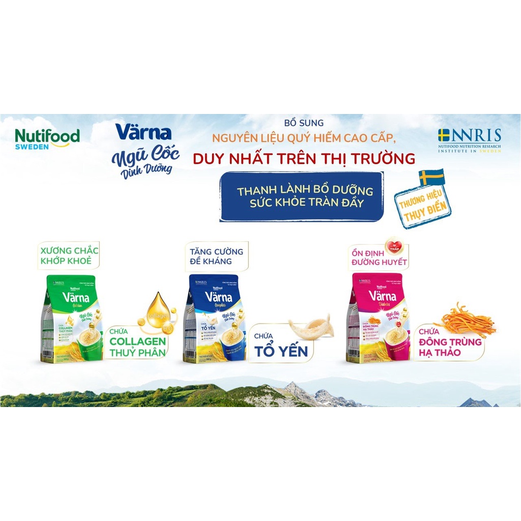 [HSD T5-2024] Ngũ Cốc Dinh Dưỡng Varna Complete Chứa Tổ Yến 500g.