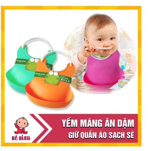 Yếm ăn dặm có máng cho bé-HÀNG CHẤT LƯỢNG