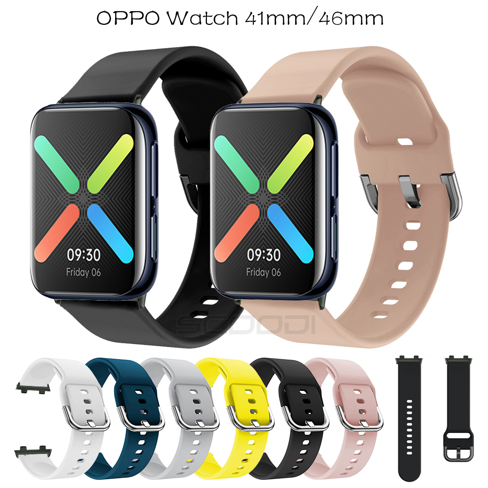 Dây Đeo Silicon Oppo 41mm 46mm Cho Đồng Hồ Thông Minh Oppo watch