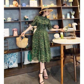Đầm asos bèo cổ nơ midi- d0045