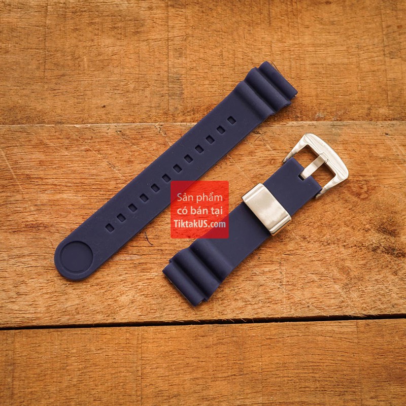 Dây đồng hồ cao su SKX007 cao cấp size 22mm khóa gài kim loại