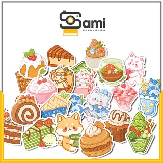 Bộ 140 sticker hình đồ ăn siêu cute