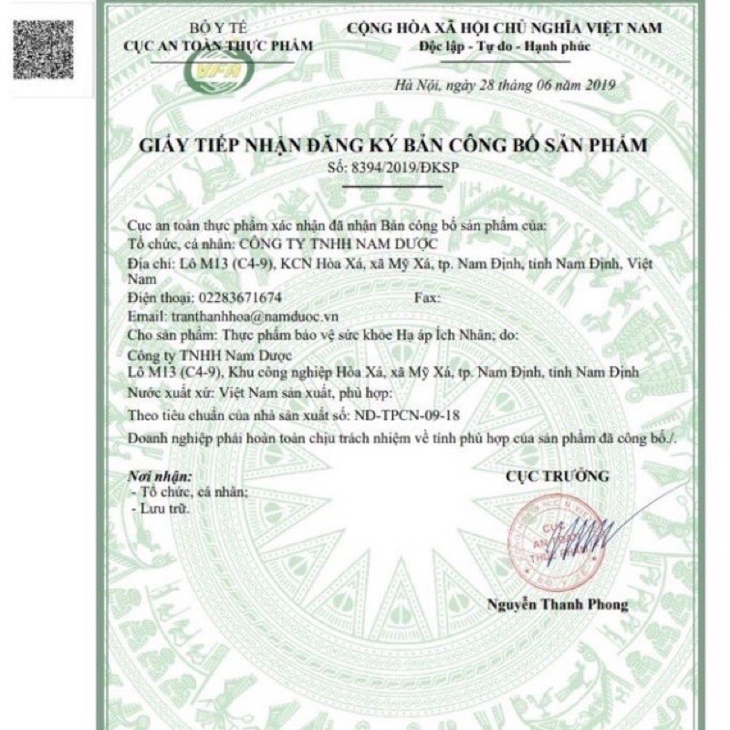 Hạ áp ích nhân - hộp 40 viên giúp ổn định huyết áp