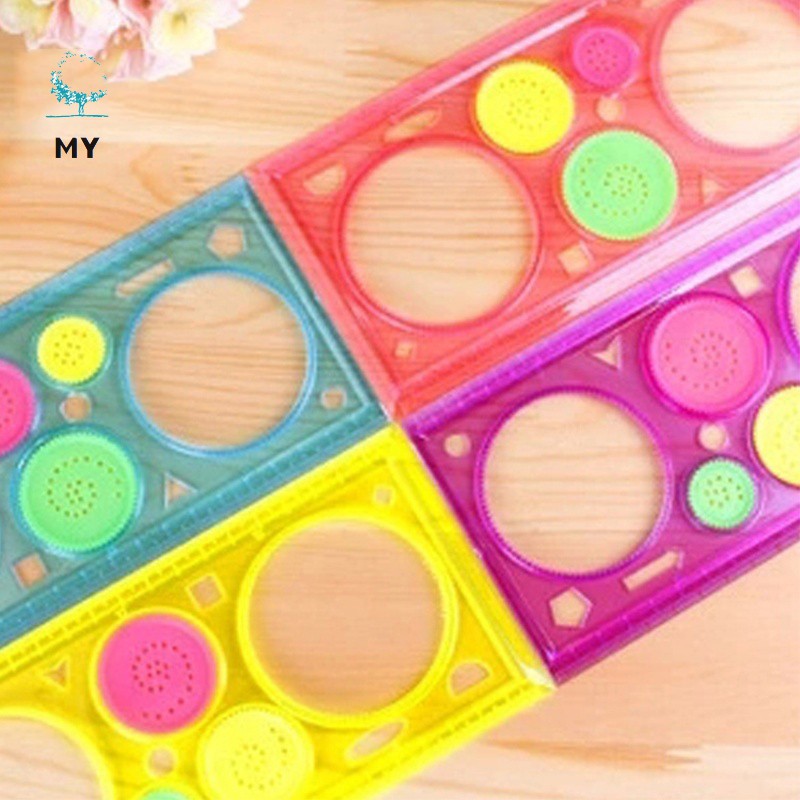 Bộ thước vẽ đường xoắn ốc thiết kế độc đáo sáng tạo cho trẻ em