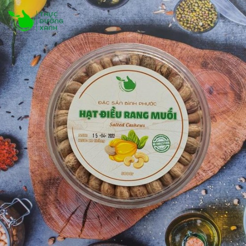 Hạt Điều rang muối nguyên hạt nguyên lụa Size A Cồ (380-410 hạt/kg), đặc sản Bình Phước - Thực Dưỡng Xanh