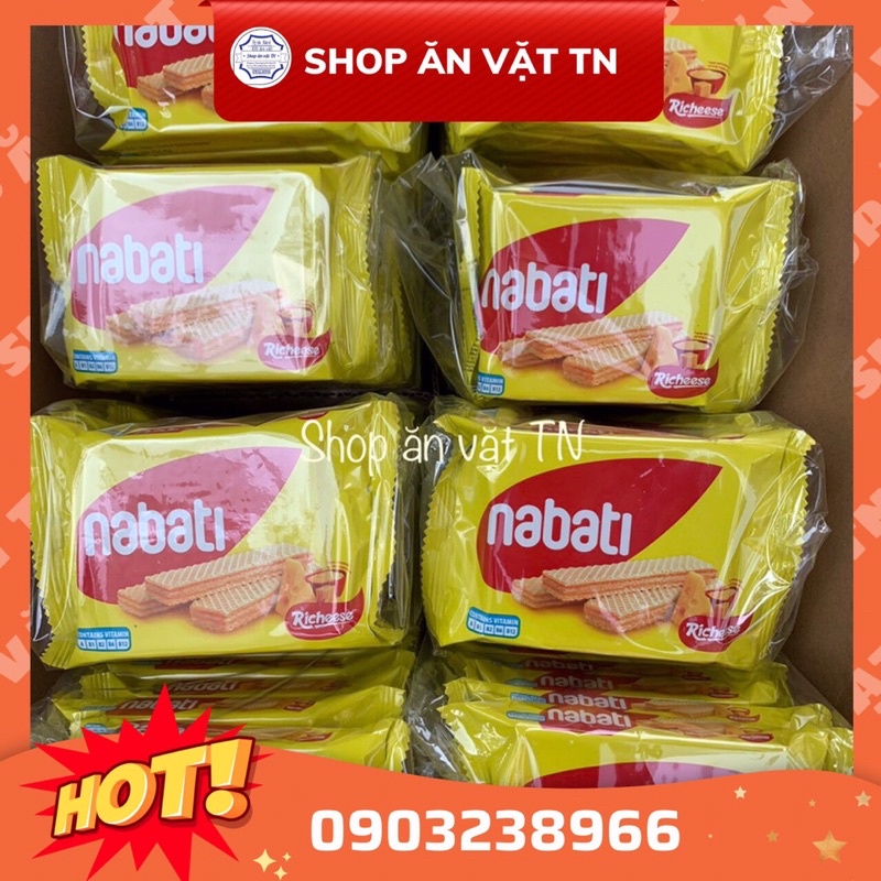 Bánh Nabati Lốc 10 gói bánh kem xốp nabati phô mai,socola