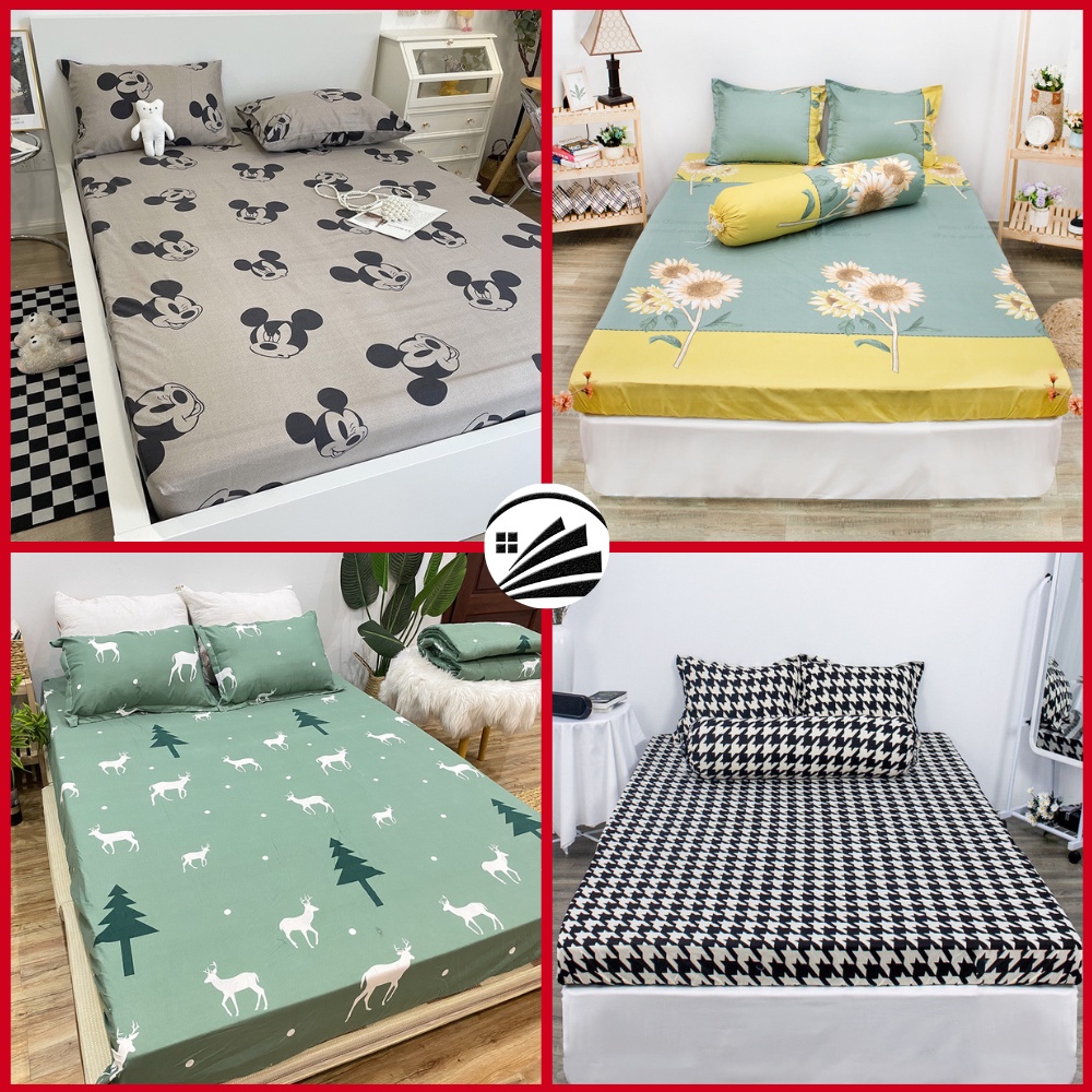 Ga gối Poly Cotton, Bộ Drap Ga Giường Mẫu Đẹp ZingZingMart