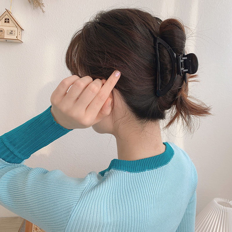 Kẹp Bấu Tóc Màu Hổ Phách Phong Cách Hàn Quốc