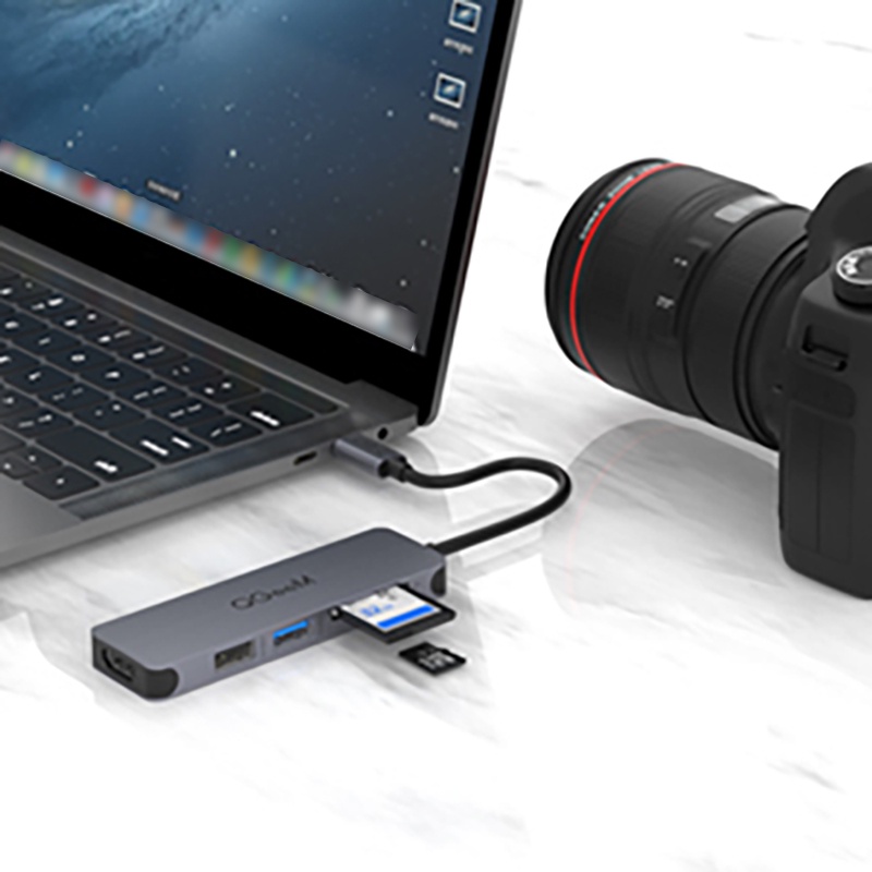 Bộ Chia Usb C 5 Trong 1 Sang 1xhdmi + 2 Usb 3.0 A + 1xsd & Tfreader Cho Pc Laptop | WebRaoVat - webraovat.net.vn