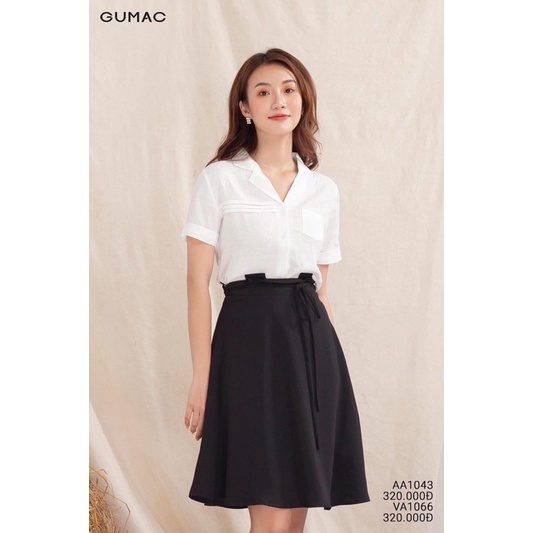 🔺PASS🔻 CHÂN VÁY GUMAC XOÈ MÀU ĐEN CỘT NƠ EO